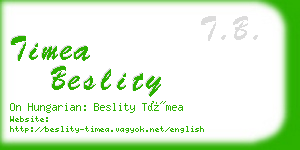 timea beslity business card